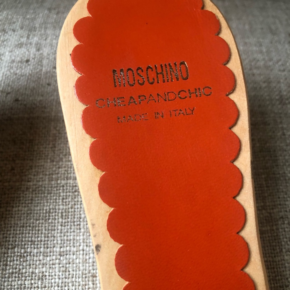 Moschino Wooden Clog Sandals - Picture 3 of 6